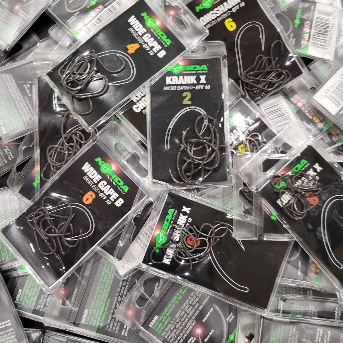 Hameçons Korda Kaptor Choddy 6,8,10 - Sans Ardillon - Lot De 10
