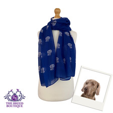 WEIMARANER DOG PRINT LADIES SCARF NEW DESIGN SHAWL WEIMARANER GIFT