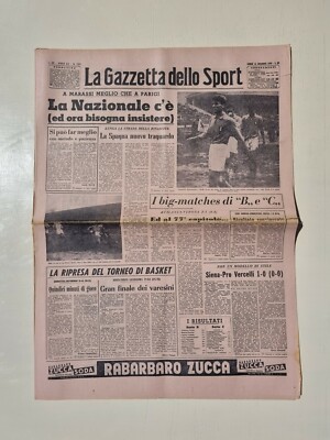 GAZZETTA DELLO SPORT 15 DECEMBER 1958 ATALANTA SIENA CASTELLETTI BERGAMASCHI