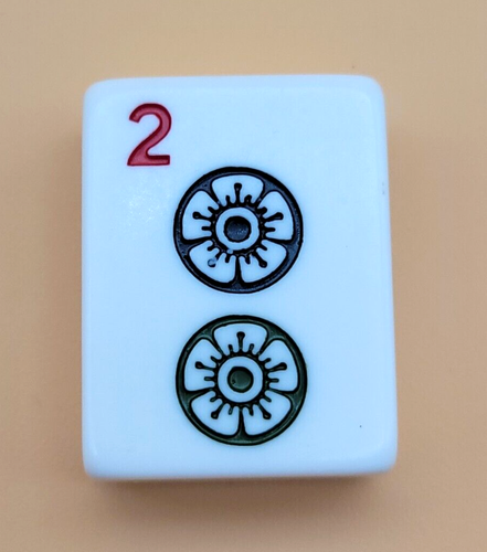 Mahjong Mah-Jongg Tile Spare Replace Mahjonng White 1 1/8”x 7/8” x 1/2” - Picture 21 of 57