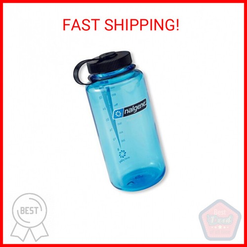 Nalgene Wide Mouth Water Bottle, Blue, 32 oz