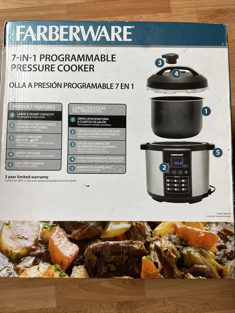 Farberware 7-in-1 Programmable Pressure Cooker Model WM-CS6004W