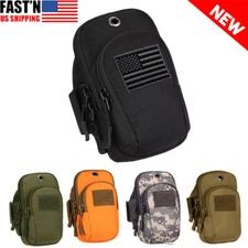 Tactical Running Armband Cell Phone Holder Key Pouch for Workout Exercise Sports