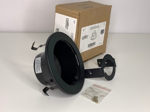 Lot of 12 – Contech CTR2002-BLK-P 4" Black Reflector Trim Rings | New in Box - Picture 2 of 3
