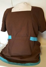 Cherokee Women's Brown Style 2949 Nurse Scrub Top Size Medium