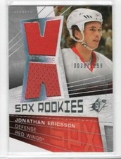 Jonathan Ericsson 08-09 Upper Deck SPX Rookies Jersey /1299 #131 Red Wings