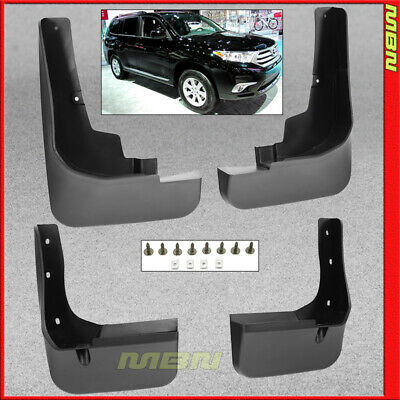 Set of 4 Front and Rear Mud Flaps Splash Guards for Toyota Highlander 2012-2015 YTAUTOPARTS 