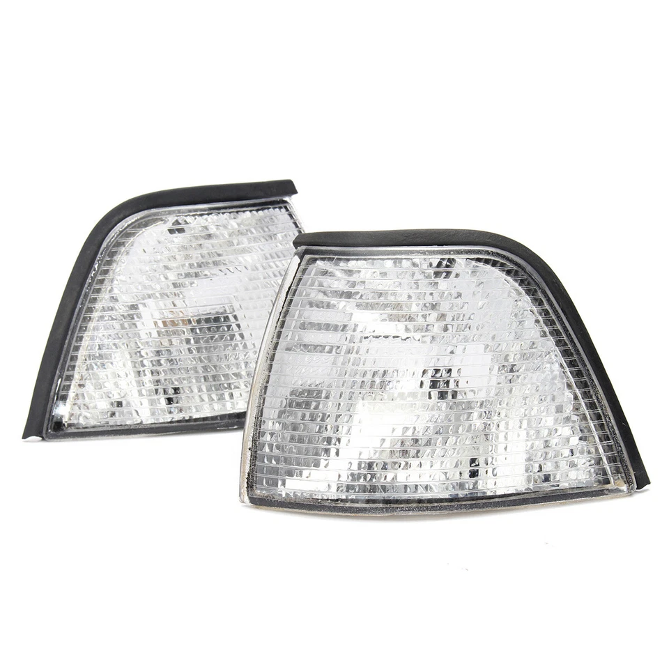 2x Cubierta de luz de esquina transparente para BMW M3 sedán 1992-99 4 puertas serie 318ti 328i Foto 4 de 4