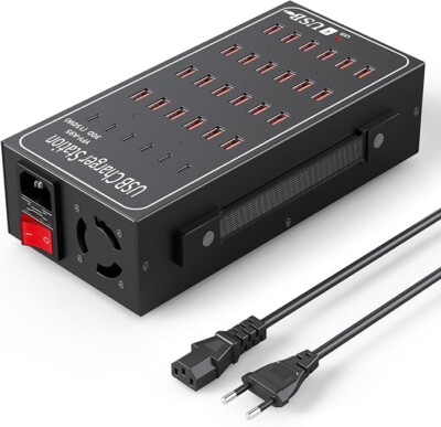 USB Charger Station / Travel Charger / Fast Charging / Portable / Aluminium