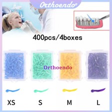 400Piece Dental Disposable Plastic Wedges With Holes All 4 Sizes Wave Poly-Wedge