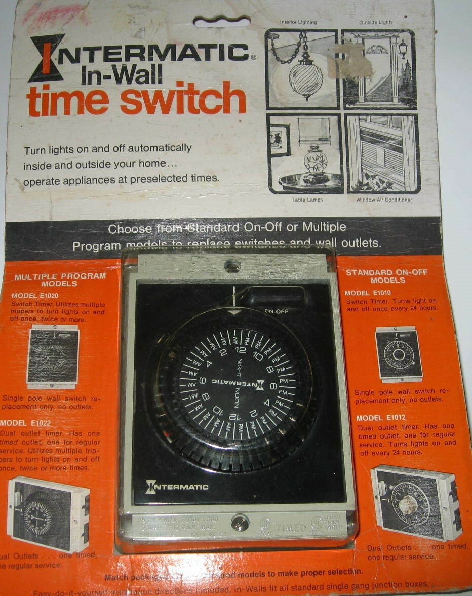 Intermatic E1020 24 Hour 15 Amps Multiple Program Heavy Duty Mechanical Timer For Sale Online Ebay