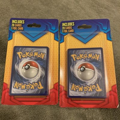 2 Mystery Pokemon Packs of 20 Cards with 1 Foil Card Factory Sealed (40 Total)