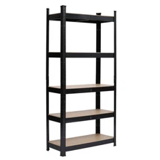 5 Tier Adjustable Shelf Metal Muscle Rack Garage Shelving Storage 150x75 x30cm