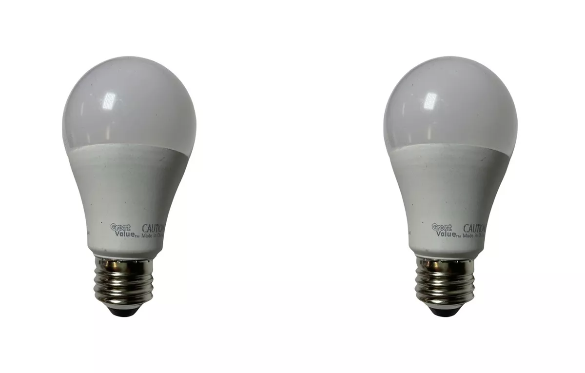 Lot of 2 Great Value A197501 LED Light Bulb Soft White 1100Lm 2700K 13.5W