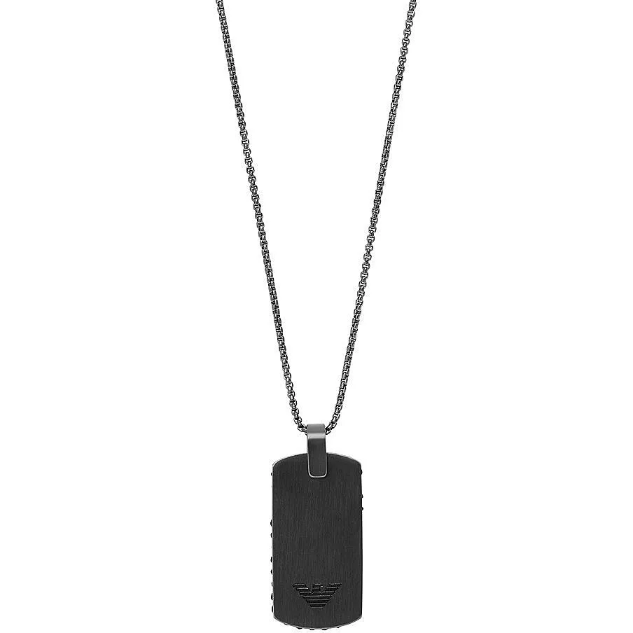 Mens Emporio Armani Double Chain Steel Dog Tag - Etsy India