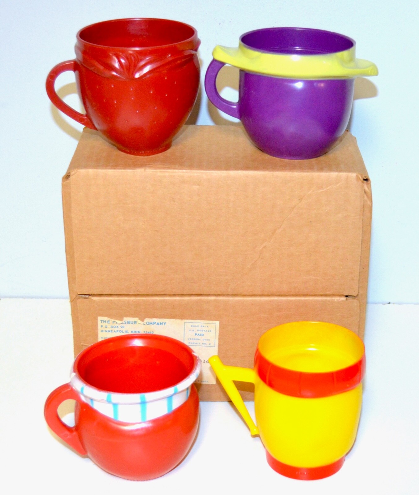 Pillsbury Funny Face Drink Cups Premium MailAway Set Original Mailer