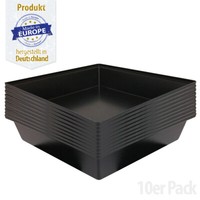 Kunststoff Wanne - Kotwanne - Kunststoff Schale - 60 X 60 Cm - 36 L - 10Er Pack