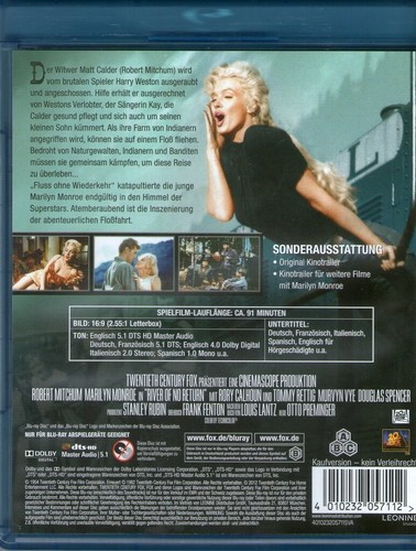 RIVER OF NO RETURN (1954) - BLU RAY - ROBERT MITCHUM, MARILYN MONROE - - Imagen 2 de 2