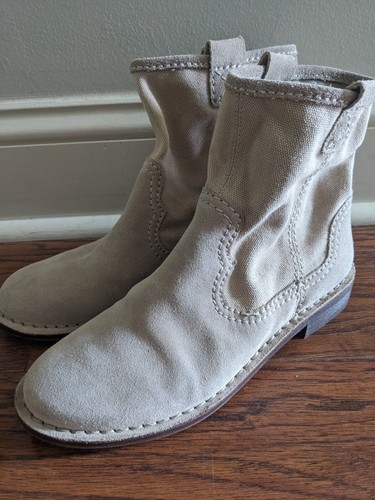 Clarks Cabaret Stage Sand Suede ladies ankle boots US 8.5 UK6 EU39.5 EXCELLENT - Picture 3 of 6