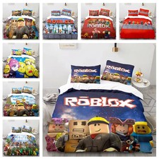 Kids Robloxs Bedding Set Character Game Quilt Duvet Cover Single Double Size UK