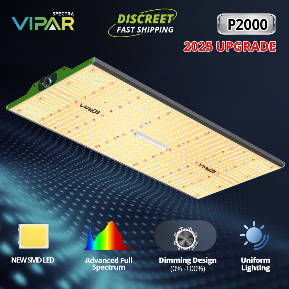 VIPARSPECTRA P2000 LED Grow Light Full Spectrum Hydroponic Indoor Veg ...