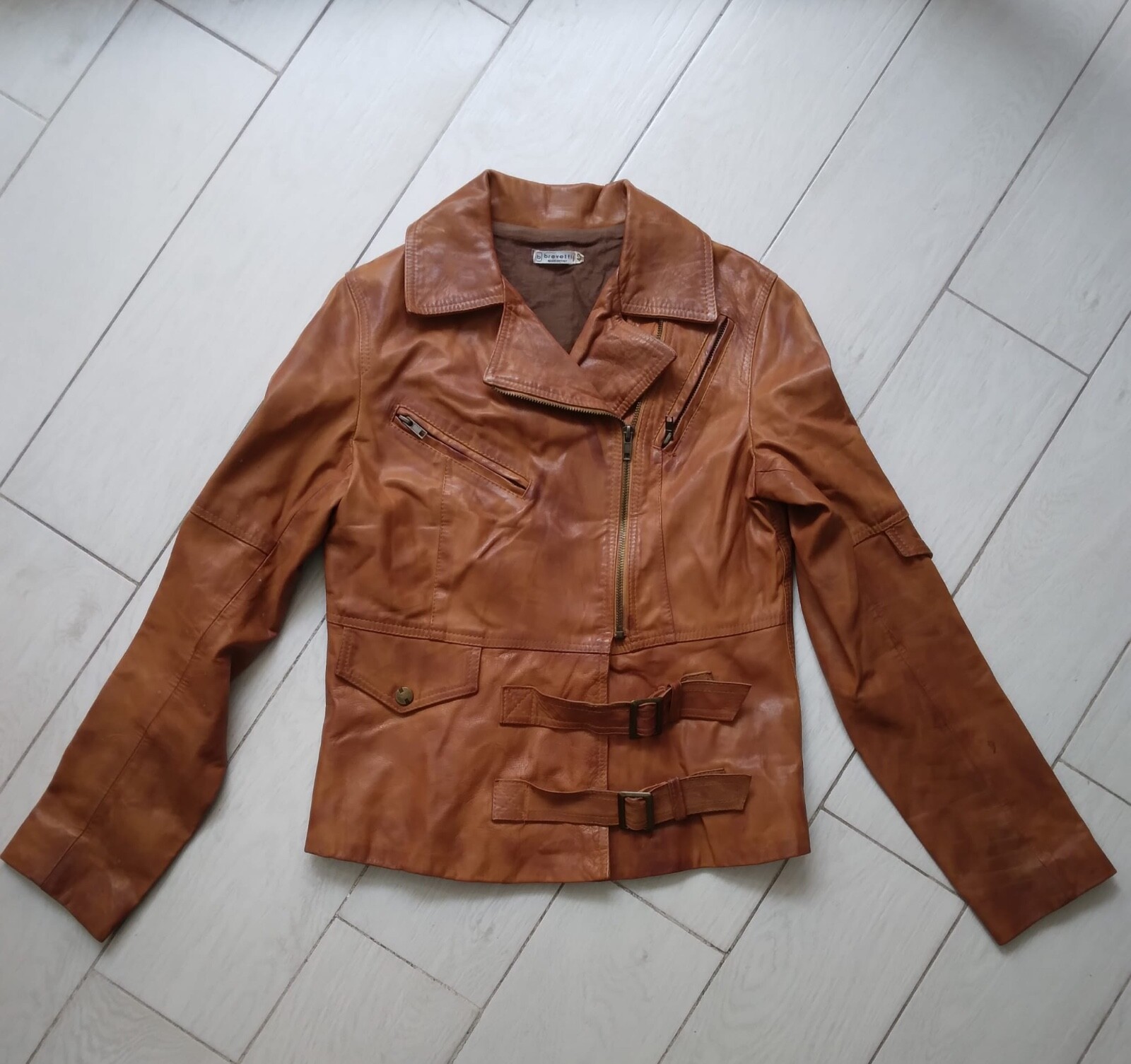 Brevetti authentic leather jacket used women's ca… - image 2