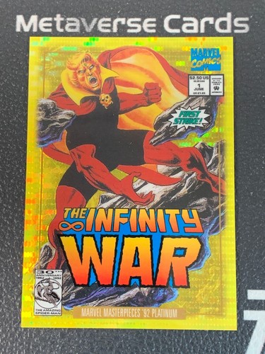 2024 UD Marvel Masterpieces 92 Platinum Adam Warlock Seismic Gold /92