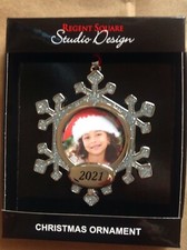 NEW STUDIO DESIGN snowflake photo Tree ornament Christmas 2021 Xmas