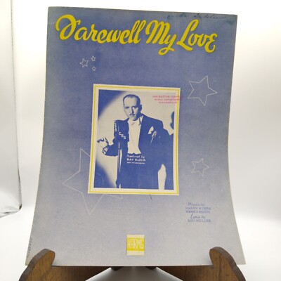 Vintage Sheet Music, Farewell My Love by Harry Kogen Henry Busse Lou Holzer