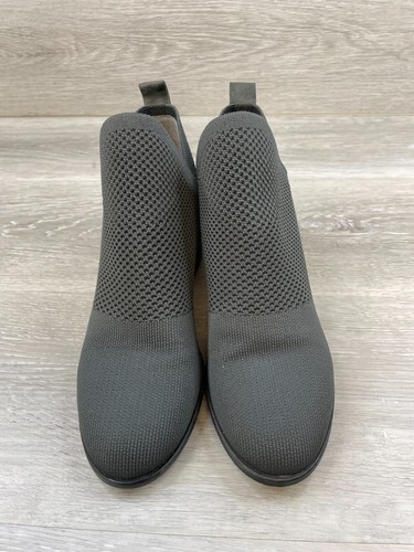 Eileen Fisher Clever Women's Bootie Ankle Biker Slip-On Knit Fabric US 7.5 Gray - Picture 2 of 10