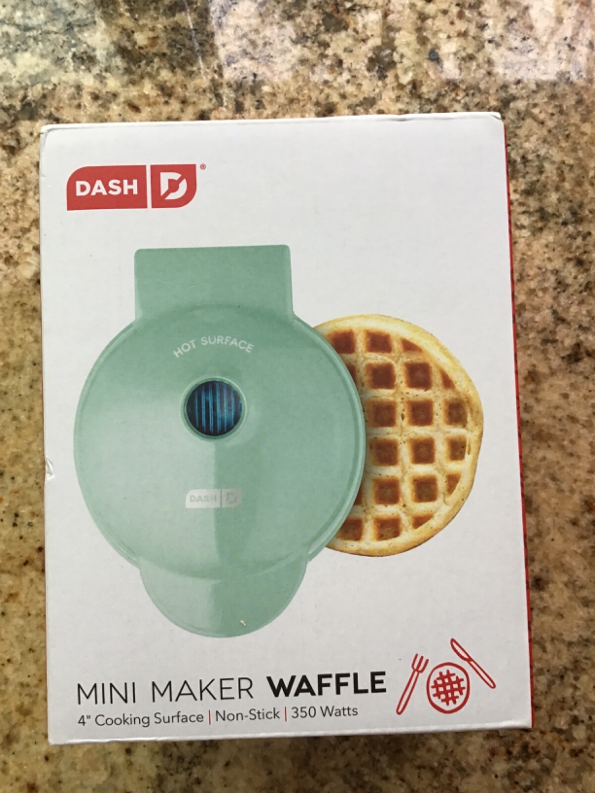 Dash Mini 4-Inch Waffle Maker New In Box Compact Fast Cooking-image