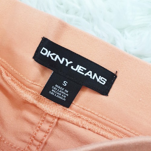 DKNY Jeans Bermuda Shorts Stretch Summer Salmon Pink / Orange Slim Fit Casual - Picture 7 of 10