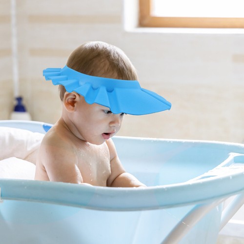 Cuffia doccia bambini protezione testa bambino neonato cappello bagno scudo - Foto 7 di 12