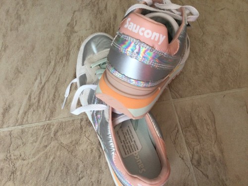 Nuevas Zapatillas Saucony Shadow S60591-3 Gris Aqua Plata Iridiscentes Para Mujer 7.5 - Imagen 5 de 7