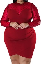Womens Long Sleeve Sheer Bodycon Dress Mini Dress Clubwear