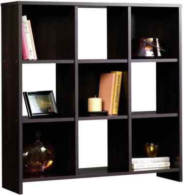 Sauder Beginnings 9-Cubby Storage Organizer - Cinnamon Cherry finish