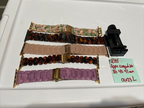 Bracelets compatibles Apple Watch en résine de haute qualité d'occasion 38 40 41 mm