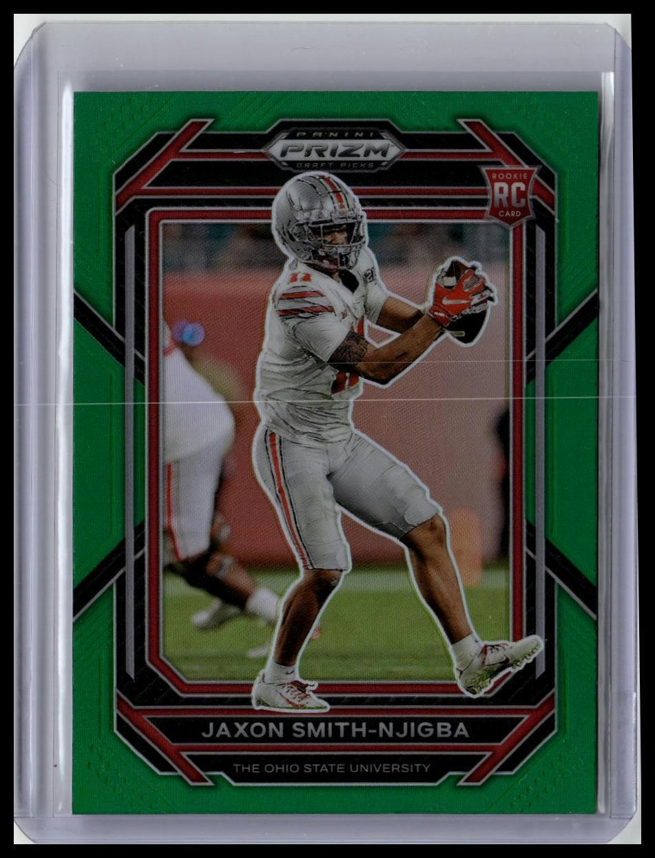 2023 Panini Prizm Draft Picks #135 Jaxon Smith-Njigba Prizms Green Rookie RC-116