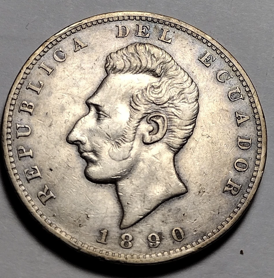 Ecuador 1890  Un Sucre Lima Mint    249-741 - Image 3 of 4