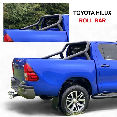 DOUBLE CAB ROLL BAR - SPORTS BAR - BLACK FOR TOYOTA HILUX MK8 2016-2024 - Picture 4 of 6
