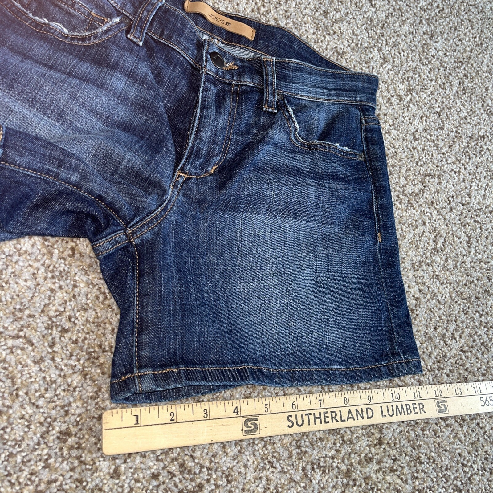 Joes Joe’s Jeans Shorts Size 26 (waist 30) Denim Blue Mid Rise Pockets Stretch - View 7