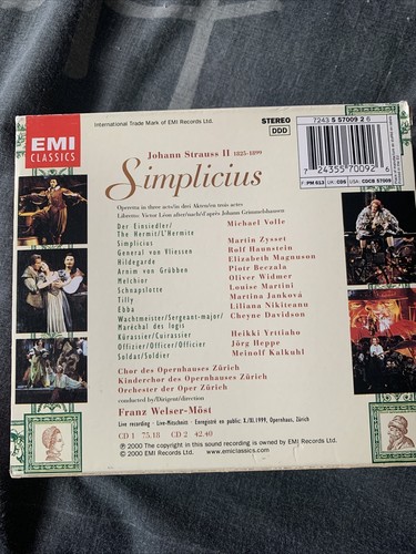 Strauss: Simplicius EMI 2 Disc Box Set (b63/3) - Picture 2 of 4
