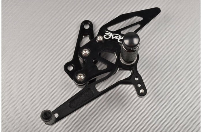 Commandes reculées alu argent premium Suzuki Hayabusa 1300 1999-2007
