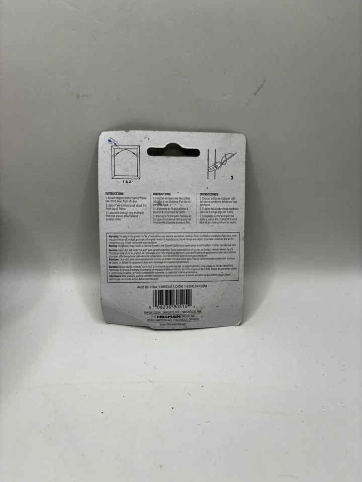 2X | Hillman Picture Wire #3 X 25 ft 30 lb Nuevo de Lote Antiguo | Lote de 2 Foto 2 de 3
