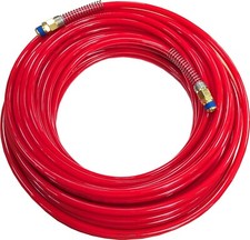 1/4" NPT Fitting X 100 FT Air Compressor PU Hose Roofing Framing Carpentry RED