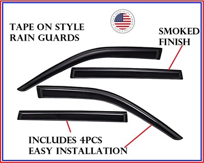 Fits Nissan Rogue Select 14-15 SMOKED Window Visors Rain Deflector Guards