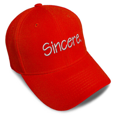 Baseball Cap Sincere Human Values Good Messages Dad Hats for Men & Women 1 Size
