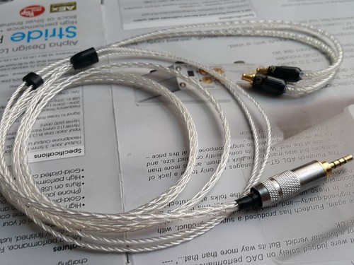 1x occ silver TRRS 2.5mm Upgrade balance Cable Audio Technica A2DC  - Imagen 2 de 6
