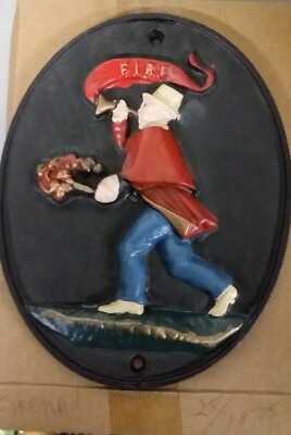 FIRE MARKER-Associated Firemen's Insurance Co of Baltimore Iron Plaque-NOS