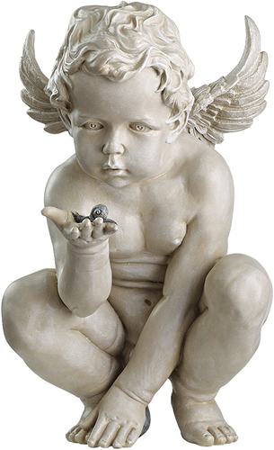 Design Toscano EU4360 Life'S Mysteries Cherub Garden Statue, 15 Inch, Antique St - Picture 11 of 12